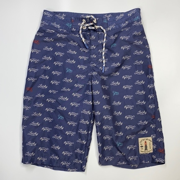 Lucky Brand Blue Swim Trunks Size 20 - Picture 1 of 8